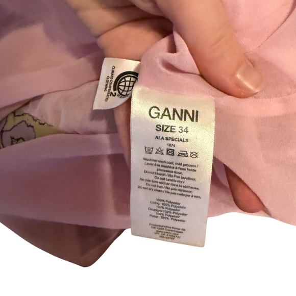 GANNI Animal Print Mini Skirt Size 34 - Picture 3 of 5